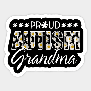 Daisy Autism Awareness Proud Autism Grandma Sticker